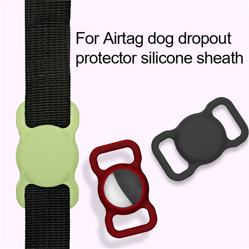 rainbow pet dog loop holder collar for AirTag