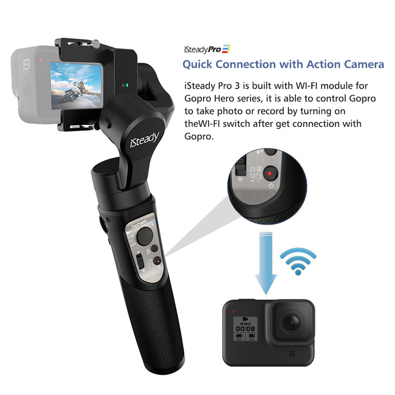hohem iSteady pro 3 handheld 3-axis WiFi action camera gimbal stabilizer iSteady pro 3action camera gimbal stabilizer