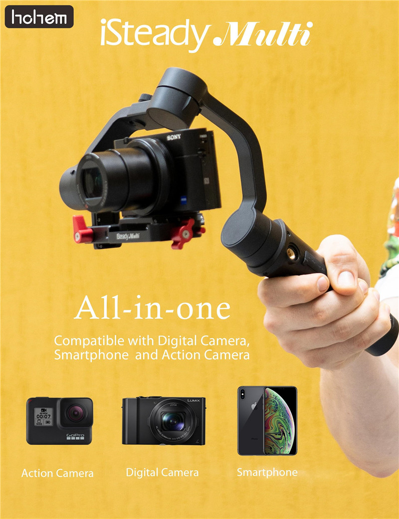 hohem iSteady Multi 3-Axis Handheld Stabilizing Gimbal Stabilizer hohem iSteady Multi 3-Axis Handheld Stabilizing Gimbal Stabilizer