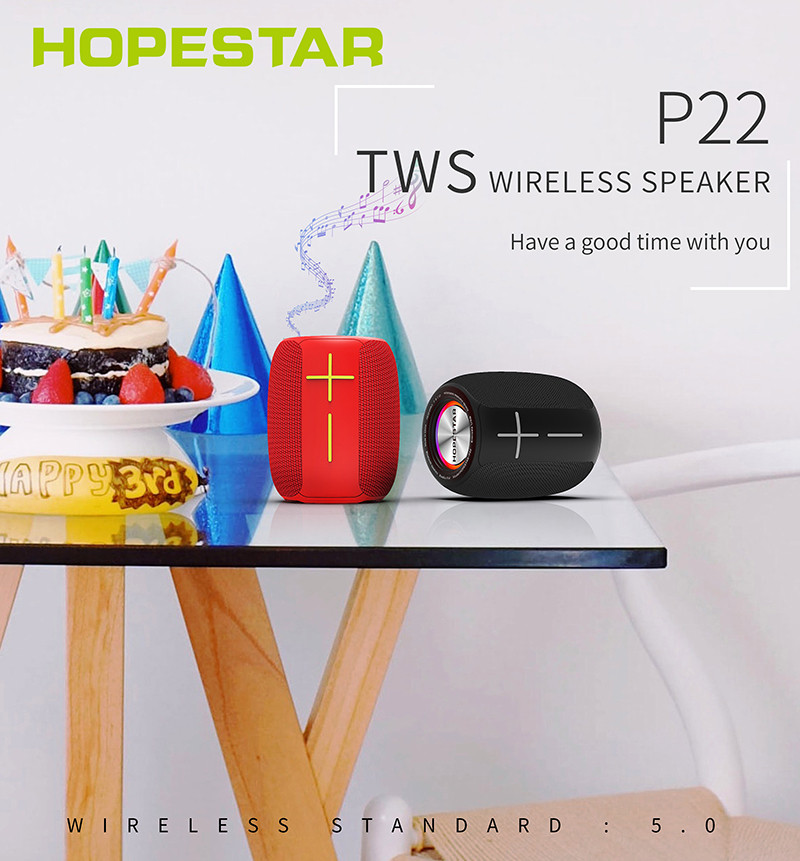 HOPESTAR-P22 wireless waterproof portable bluetooth speaker