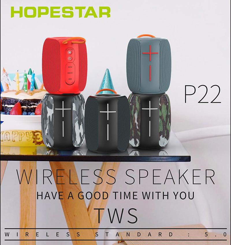 HOPESTAR-P22 wireless waterproof portable bluetooth speaker