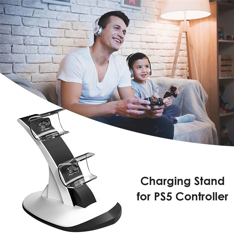 ps5 aircraft gamepad dual charger dock station