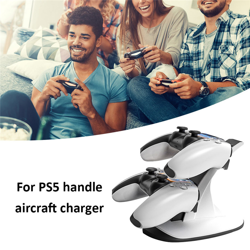 ps5 aircraft gamepad dual charger dock station