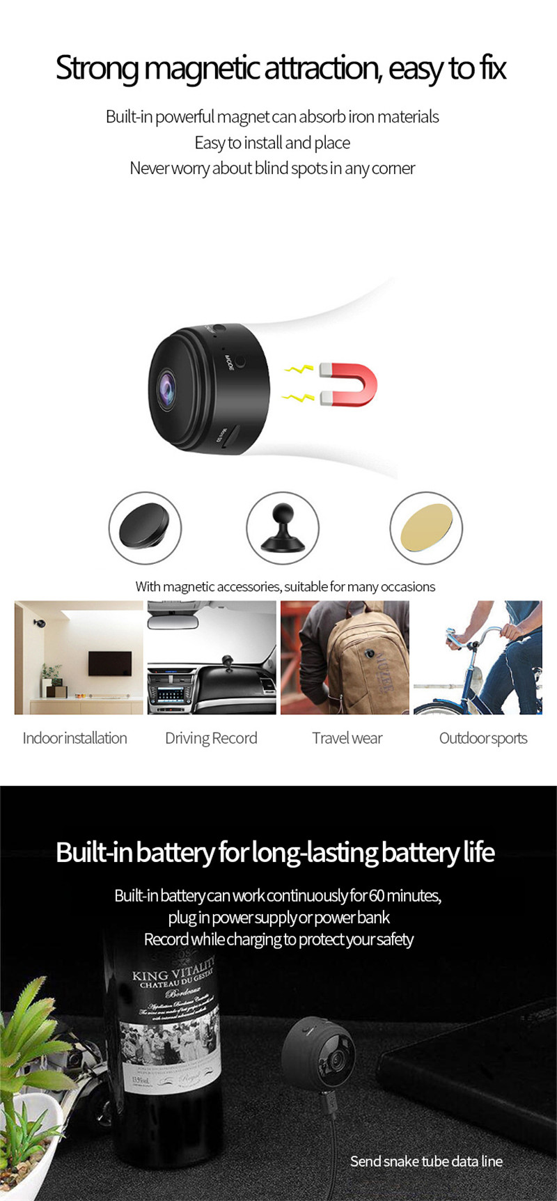 A9 mini 1080P IP camera surveillance wifi camcorder A9