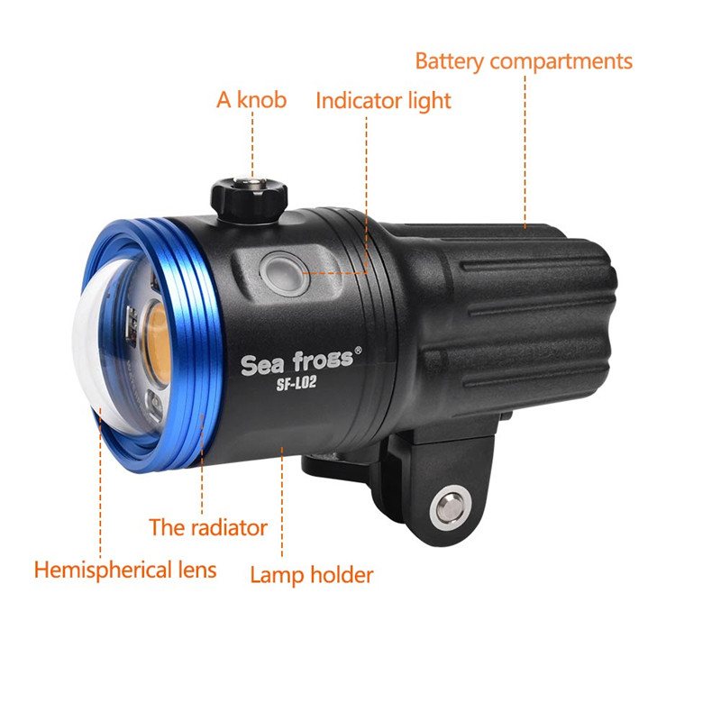 Seafrogs SF-L02 100m flashlight diving torch underwater strobe Seafrogs
