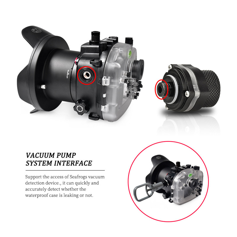 VPS-100 Pre-Dive vacuum leak check system for Sony a7R V housing