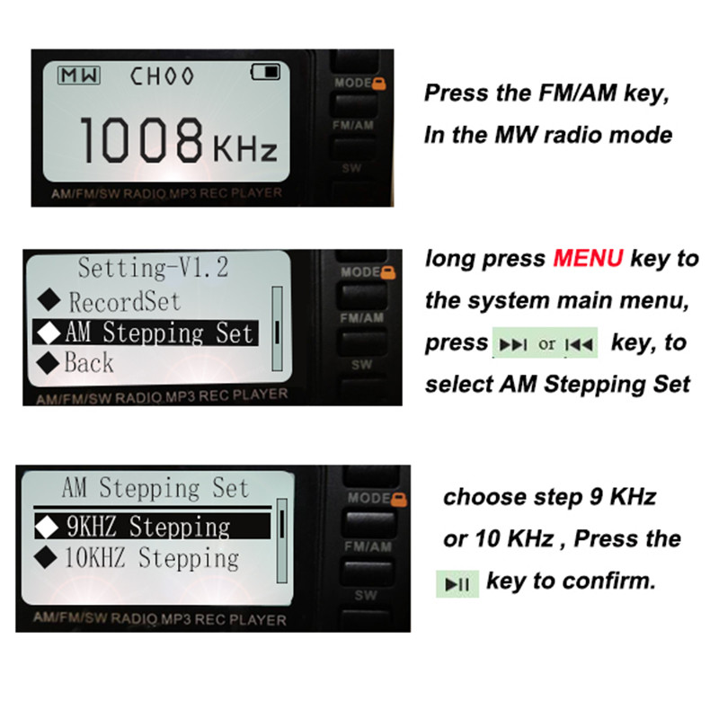 RETEKESS V115 radio AM FM SW pocket radio shortwave FM speaker