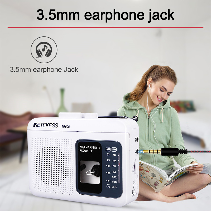 Retekess TR606 cassette portable radio FM/AM voice recorder Retekess TR606 cassette portable radio FM/AM voice recorder
