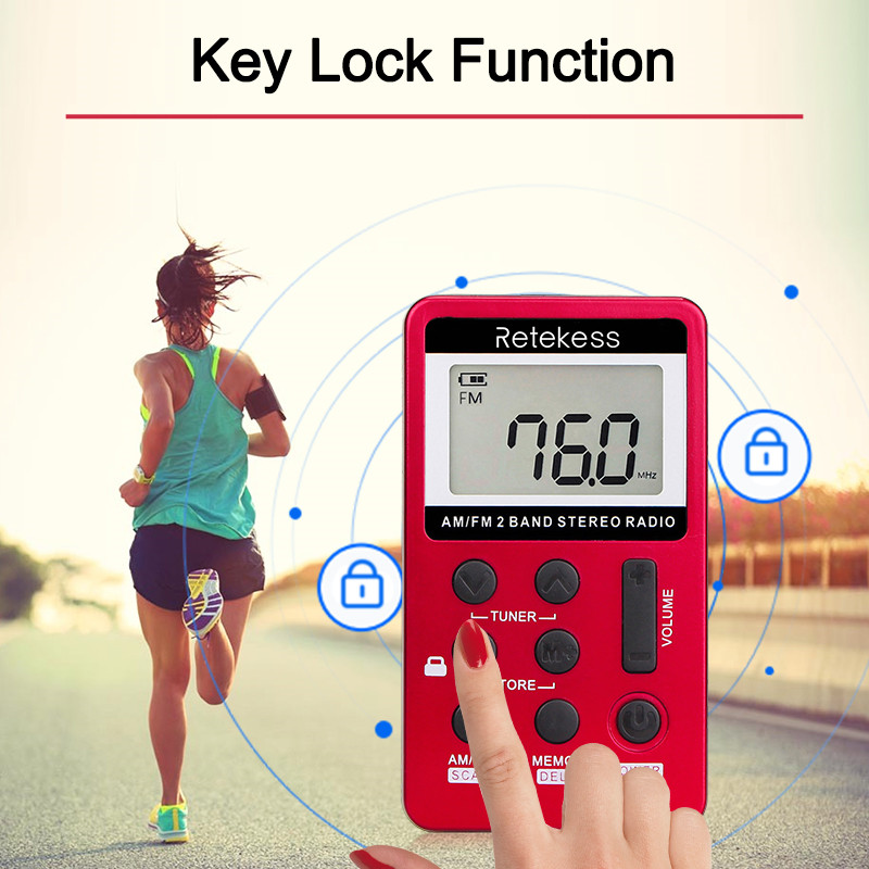 RETEKESS V112 FM AM portable pocket radio RETEKESS V112 FM AM portable pocket radio