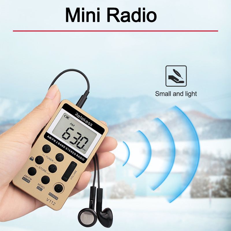 RETEKESS V112 FM AM portable pocket radio