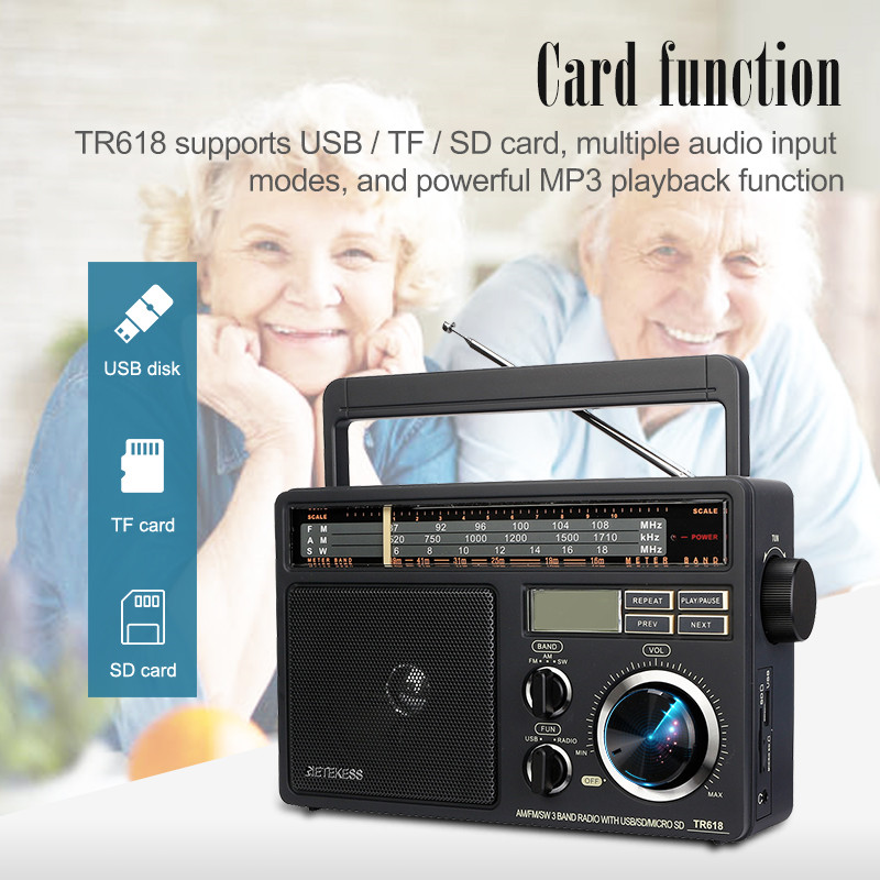 Retekess TR618 AM FM SW portable analog radio Retekess TR618 AM FM SW portable analog radio
