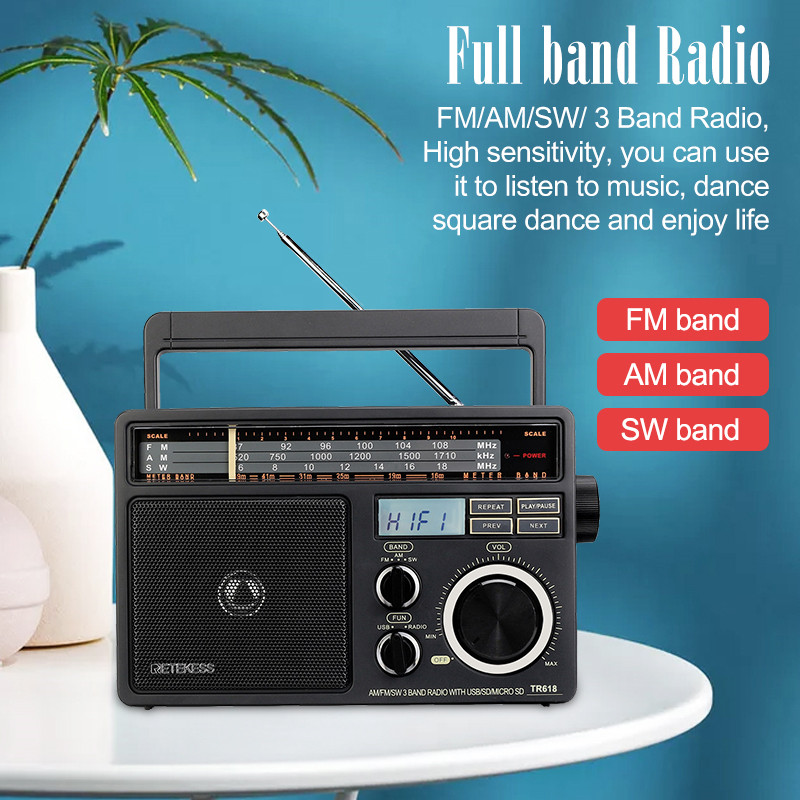 Retekess TR618 AM FM SW portable analog radio Retekess TR618 AM FM SW portable analog radio