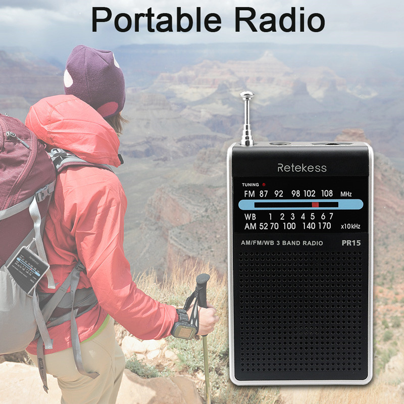 RETEKESS PR15 FM AM portable pocket radio RETEKESS PR15 FM AM portable pocket radio