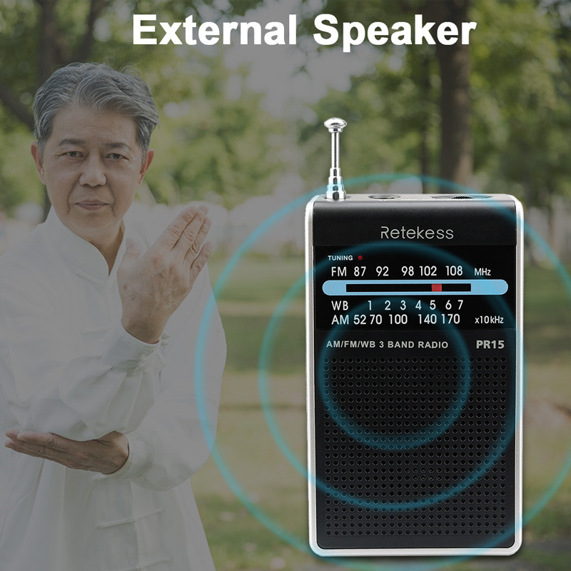 RETEKESS PR15 FM AM portable pocket radio RETEKESS PR15 FM AM portable pocket radio
