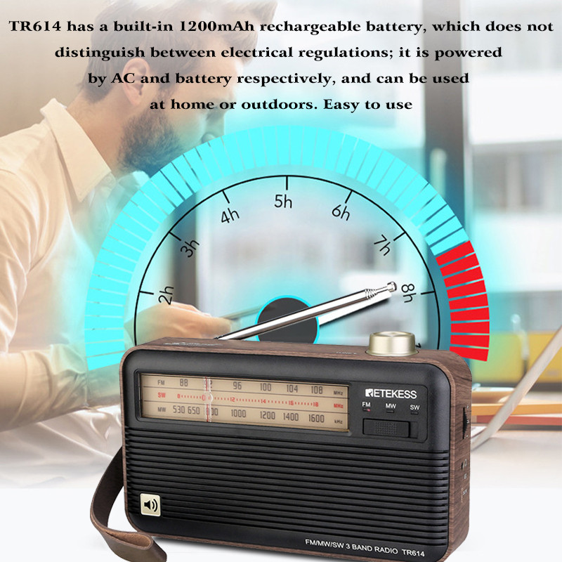 RETEKESS TR614 retro portable radio