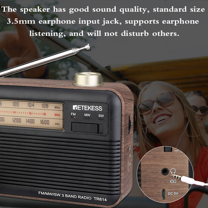 RETEKESS TR614 retro portable radio