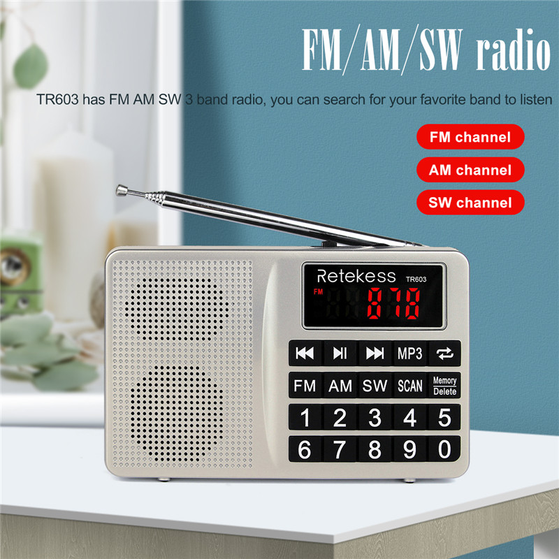 Retekess TR603 AM FM SW portable radio