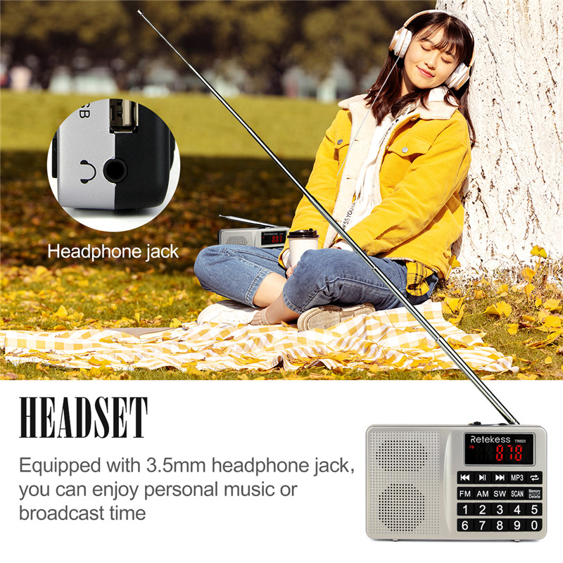 Retekess TR603 AM FM SW portable radio