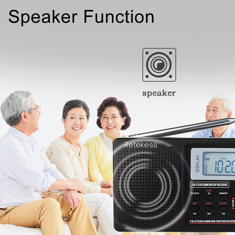 wholesale Retekess V111 portable radio FM MW SW clock alarm