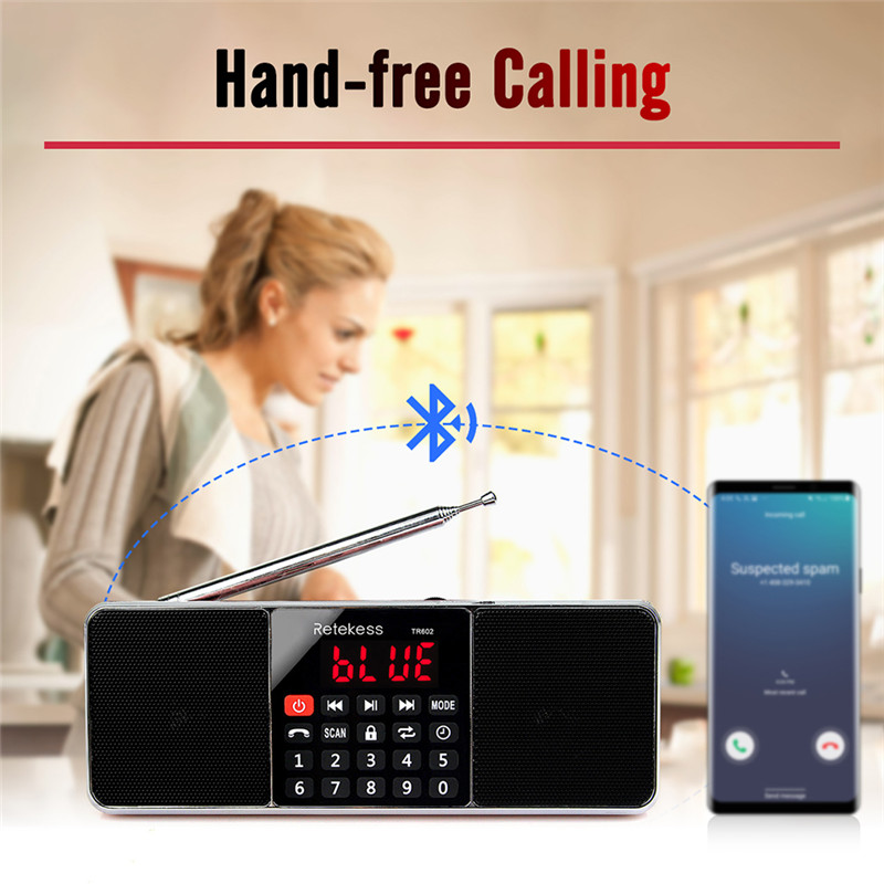 retekess TR602 portable radio AM FM bluetooth speaker retekess TR602 portable radio AM FM bluetooth speaker