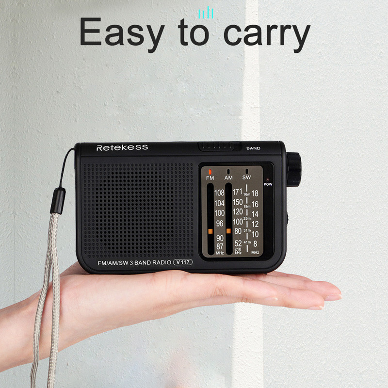Retekess V117 shortwave analog AM FM portable radio transistor Retekess V117 shortwave analog AM FM portable radio transistor