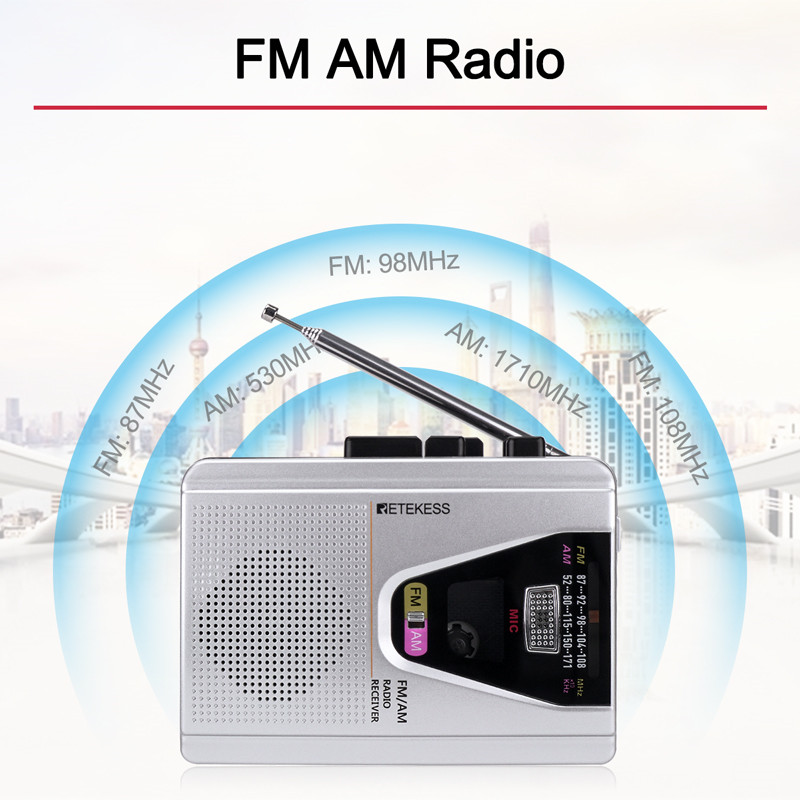 Retekess TR620 FM/AM portable radio cassette playback voice recorder Retekess TR620 FM/AM portable radio cassette playback voice recorder