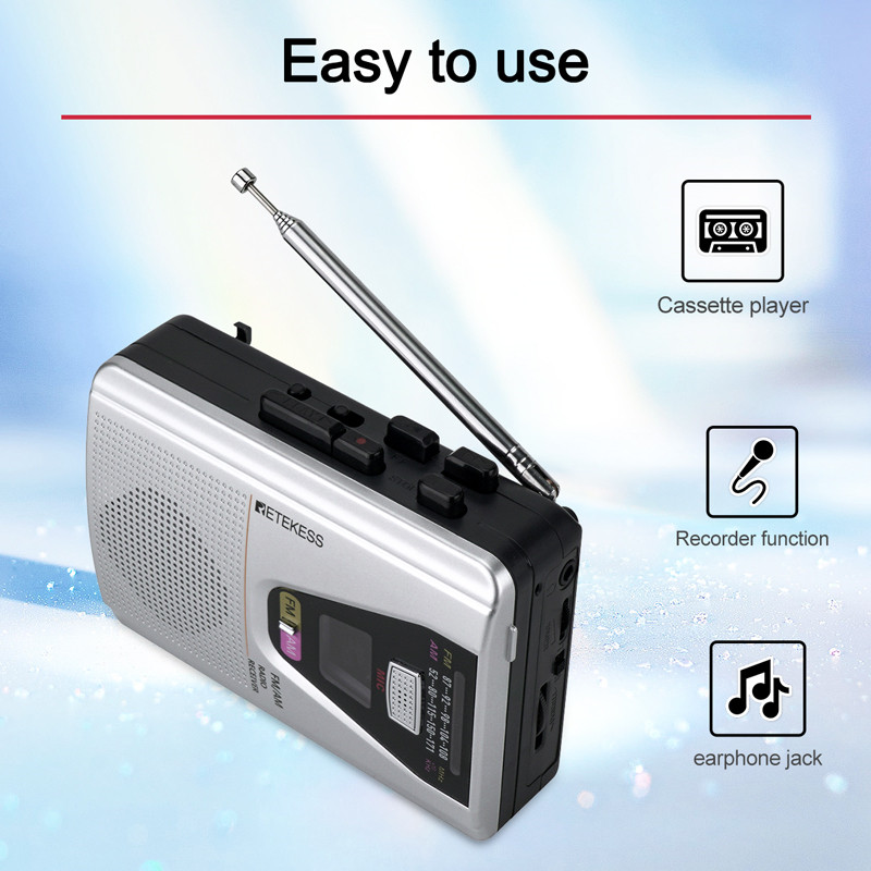Retekess TR620 FM/AM portable radio cassette playback voice recorder Retekess TR620 FM/AM portable radio cassette playback voice recorder