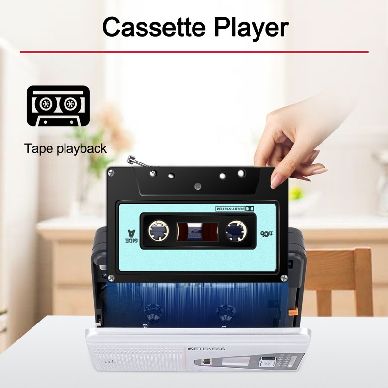 Retekess TR620 FM/AM portable radio cassette playback voice recorder