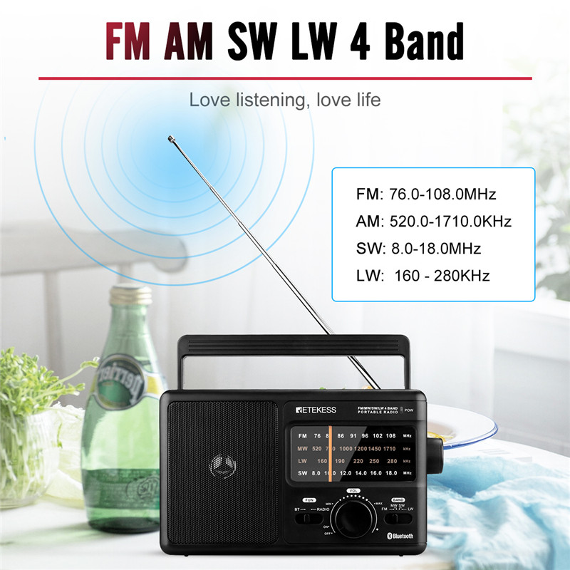 Retekess TR626 AM FM SW LW portable radios bluetooth speaker Retekess TR626 AM FM SW LW portable radios bluetooth speaker