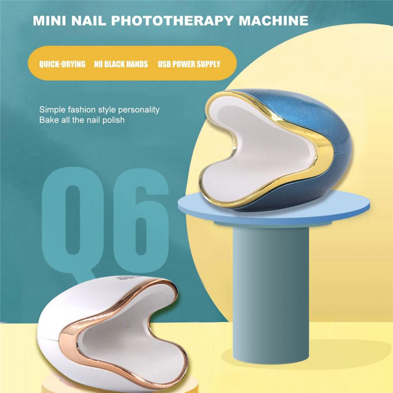 mini q6 quick nail gel dryer lamp