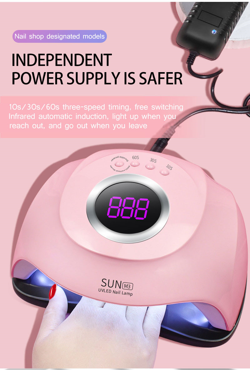 SUN M3 LED UV nail gel dryer lamp 180W manicure