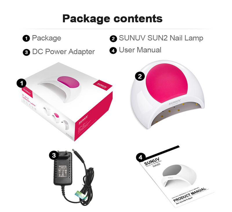 SUNUV SUN2C LED UV nail gel dryer lamp