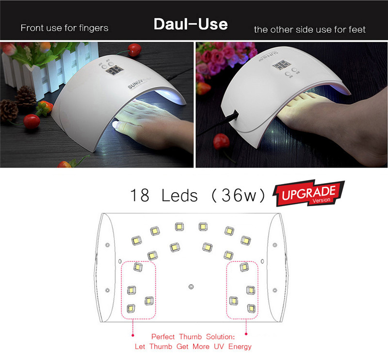 SUNUV SUN9x plus LED UV nail gel dryer lamp