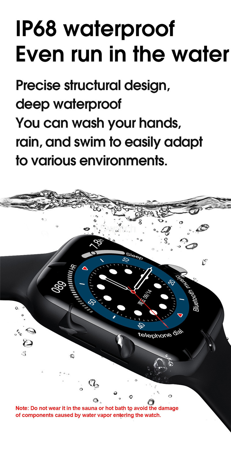 S12 PRO watch 6 1.75 inch bluetooth call smart watch 