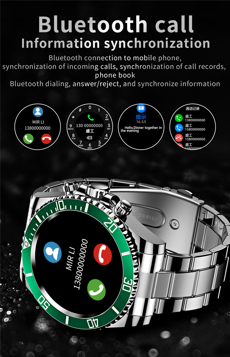 AW12 steel strap sports smart watch