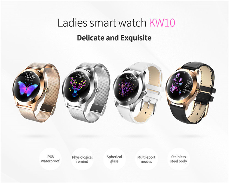KW10 waterproof smart watches women sports bracelets