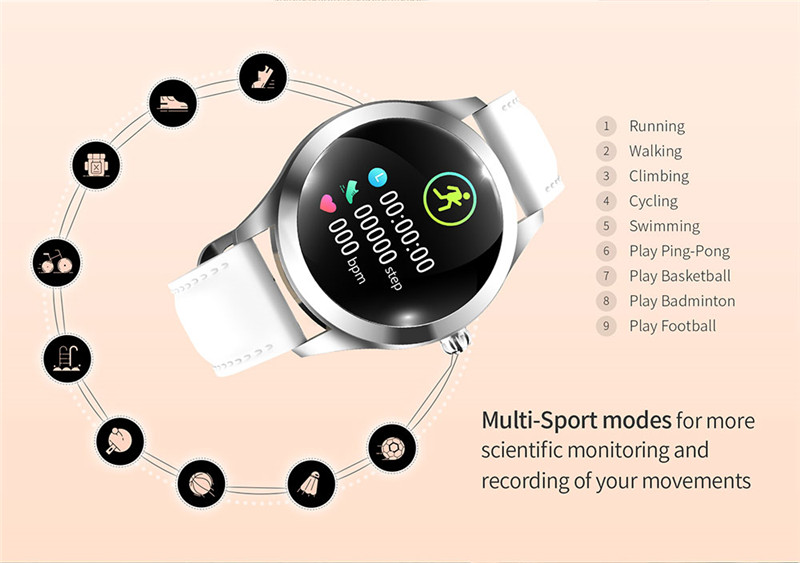KW10 waterproof smart watches women sports bracelets