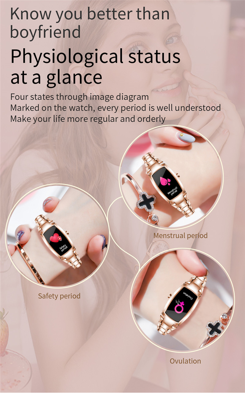 H8 fashion women smart watches lady bracelet