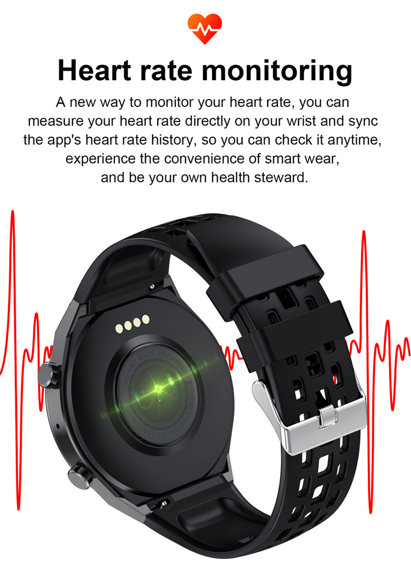 Q8 waterproof ecg heart rate fitness smart watch