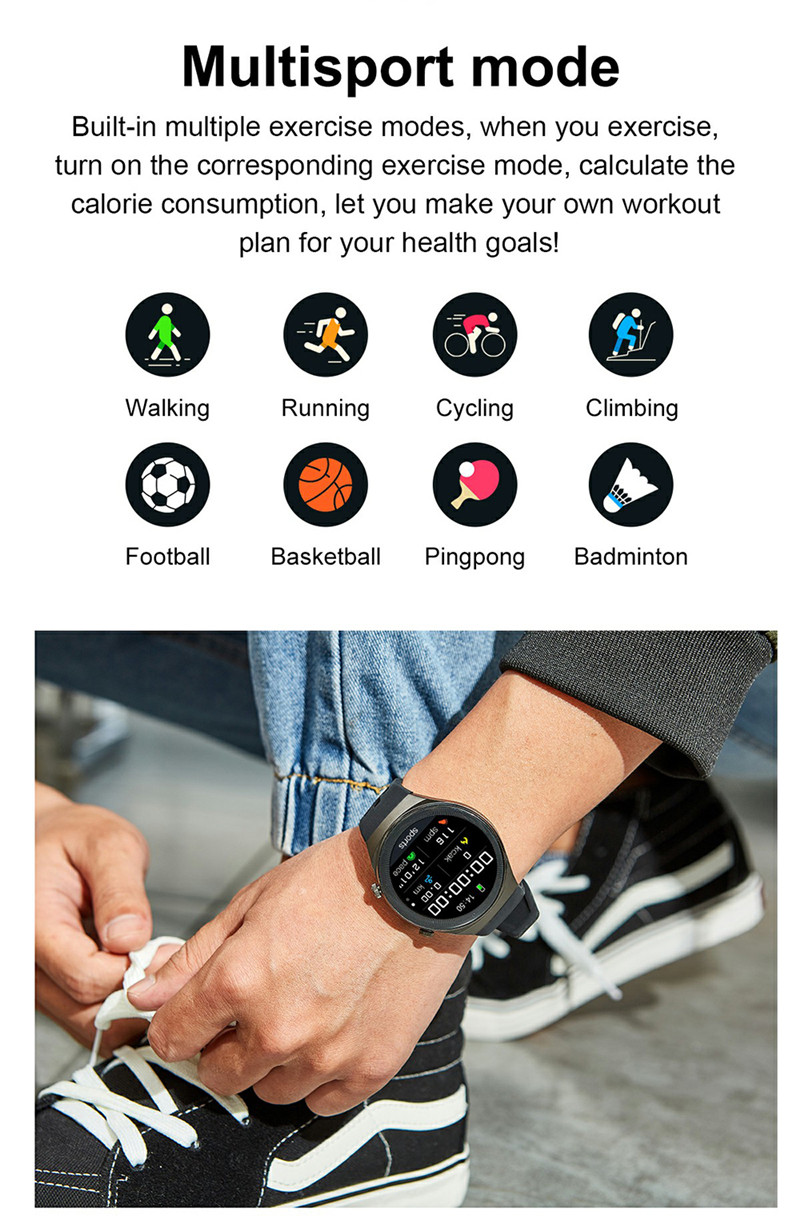 Q8 waterproof ecg heart rate fitness smart watch