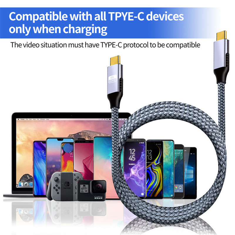 2m USB C to USB Type C Cable 4K