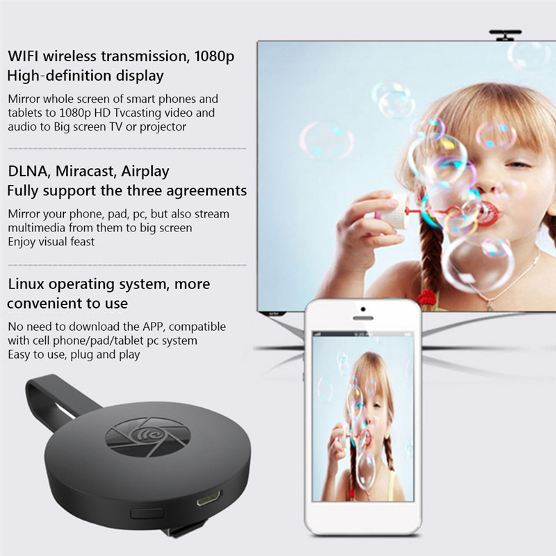 G2 wireless wifi hdmi display dongle transmitter receiver for airplay miracast 