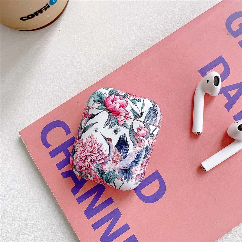 flowers earphone case protective cover for airpods 1 2