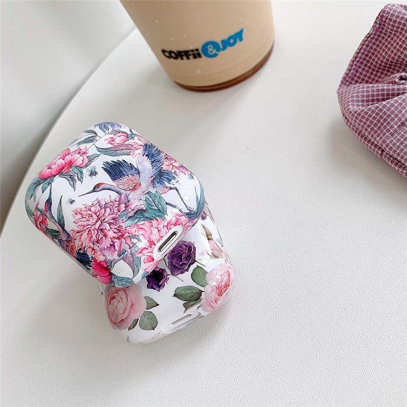 flowers earphone case protective cover for airpods 1 2