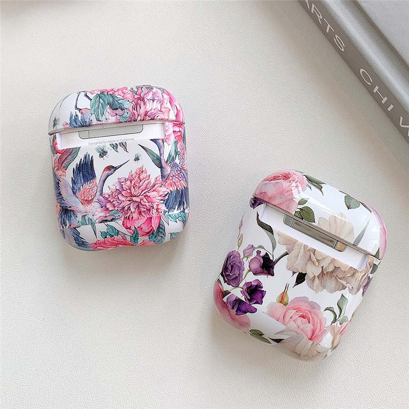 flowers earphone case protective cover for airpods 1 2
