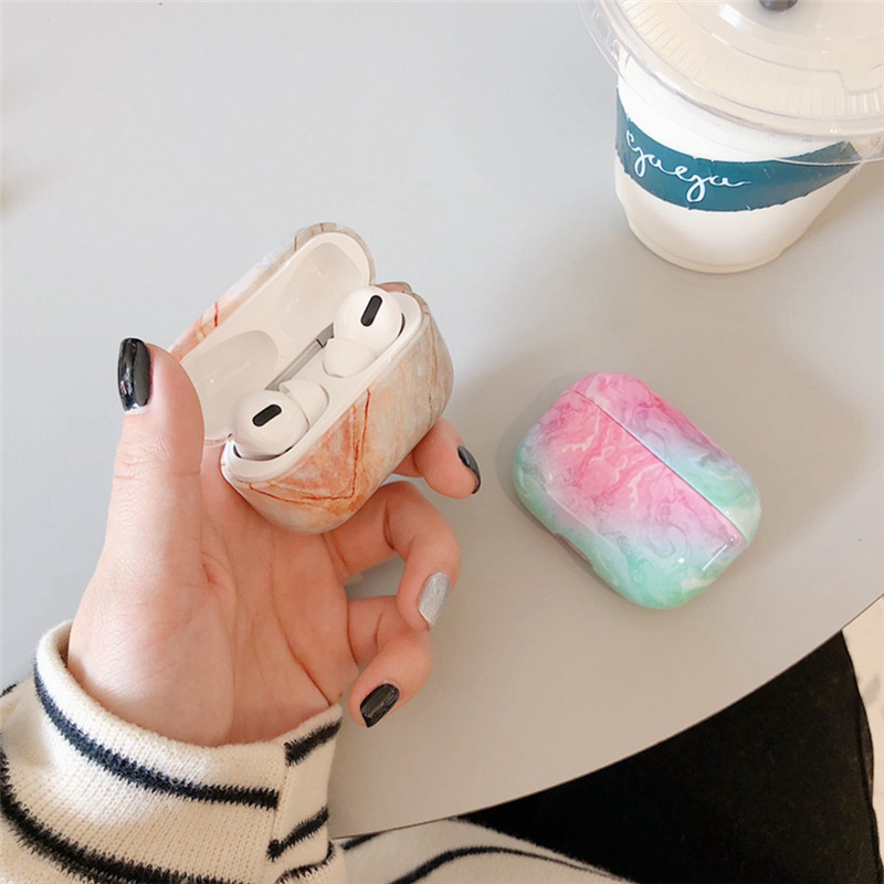 luxury marble earphone case for airpods pro