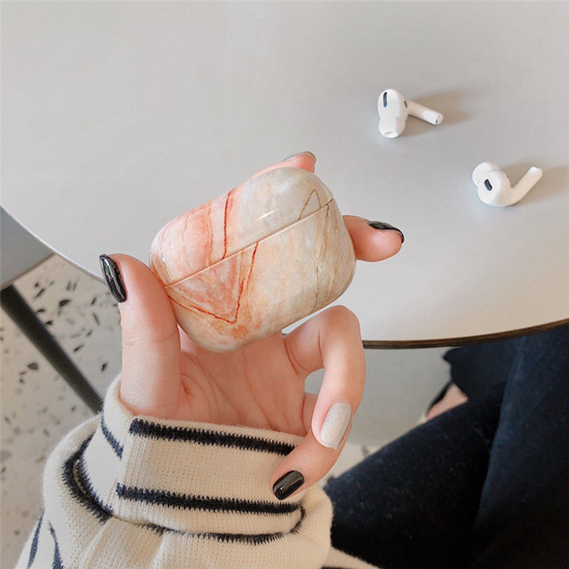 luxury marble earphone case for airpods pro