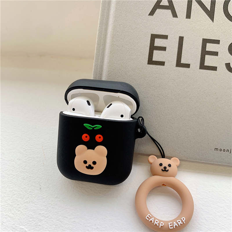 cherry bear soft tpu earphone case for airpods pro 3 2 1