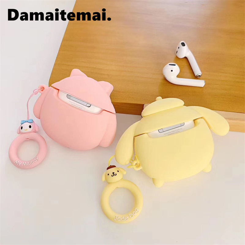 cute cartoon silicone soft earphone case for airpods 2 1