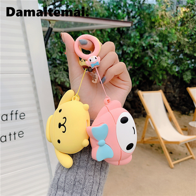 cute cartoon silicone soft earphone case for airpods 2 1